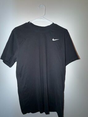 Nike Black Crew T-Shirt with White Swoosh